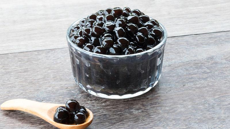 Cách làm trân châu đen bằng milo và bột năng